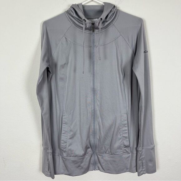 Columbia Sportswear Gray Silver Full Zip Jacket- Size Medium - Picture 1 of 4